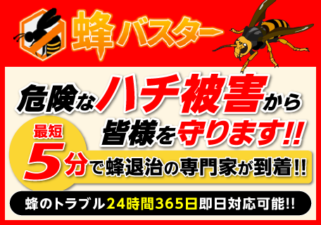 蜂の巣駆除費用 900円〜瀬戸市のハチ駆除