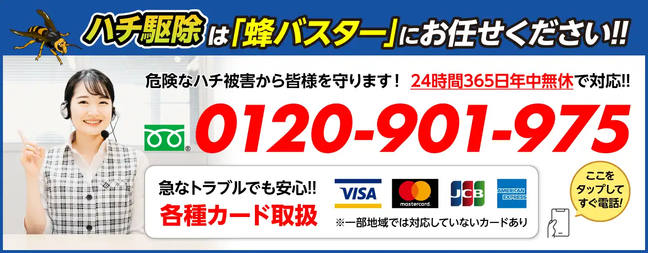 ハチ駆除は「蜂バスター」にお任せください